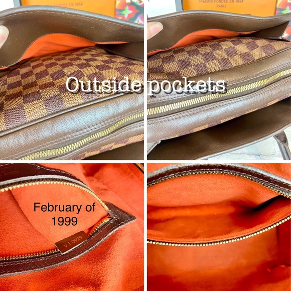 Louis Vuitton Damier Ebene Triana handbag crossbody with free strap and tassel - Picture 11 of 16